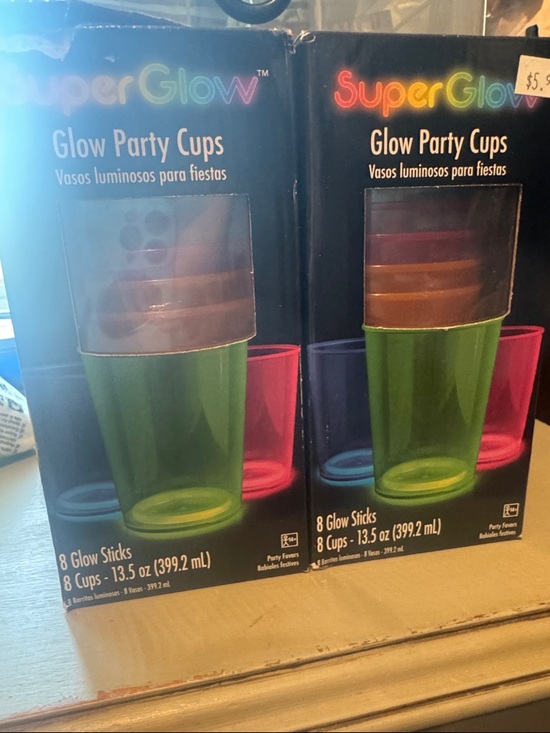 Other - 2 packs- Glow Party Cups - 8 Pack each NIB